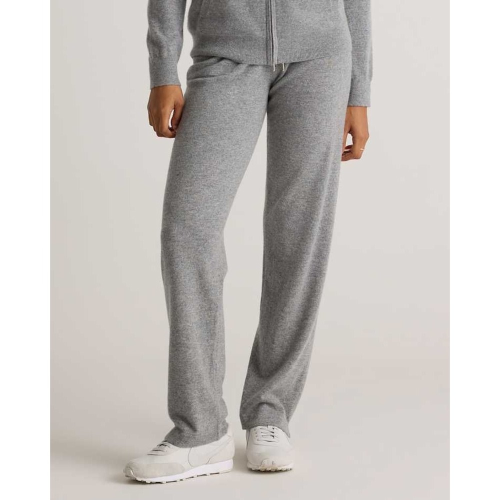 Quince Grey Cashmere Straight Leg‎ Pants Size XL Lounge Minimalist Luxury
